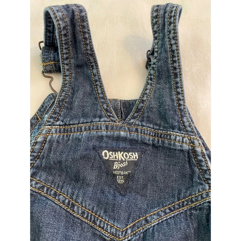 OshKosh Bgosh Vestbak Overalls Flannel Lined Size 24 Months Cotton Toddler